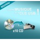 Clé USB personnalisable / 10 CDs
