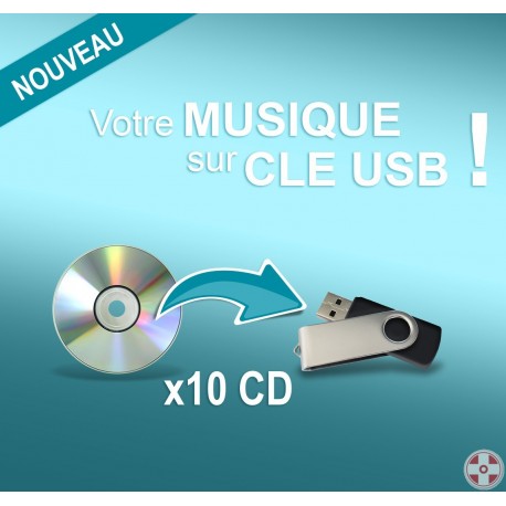 Clé USB personnalisable / 10 CDs