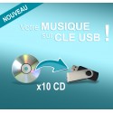 Clé USB personnalisable / 10 CDs